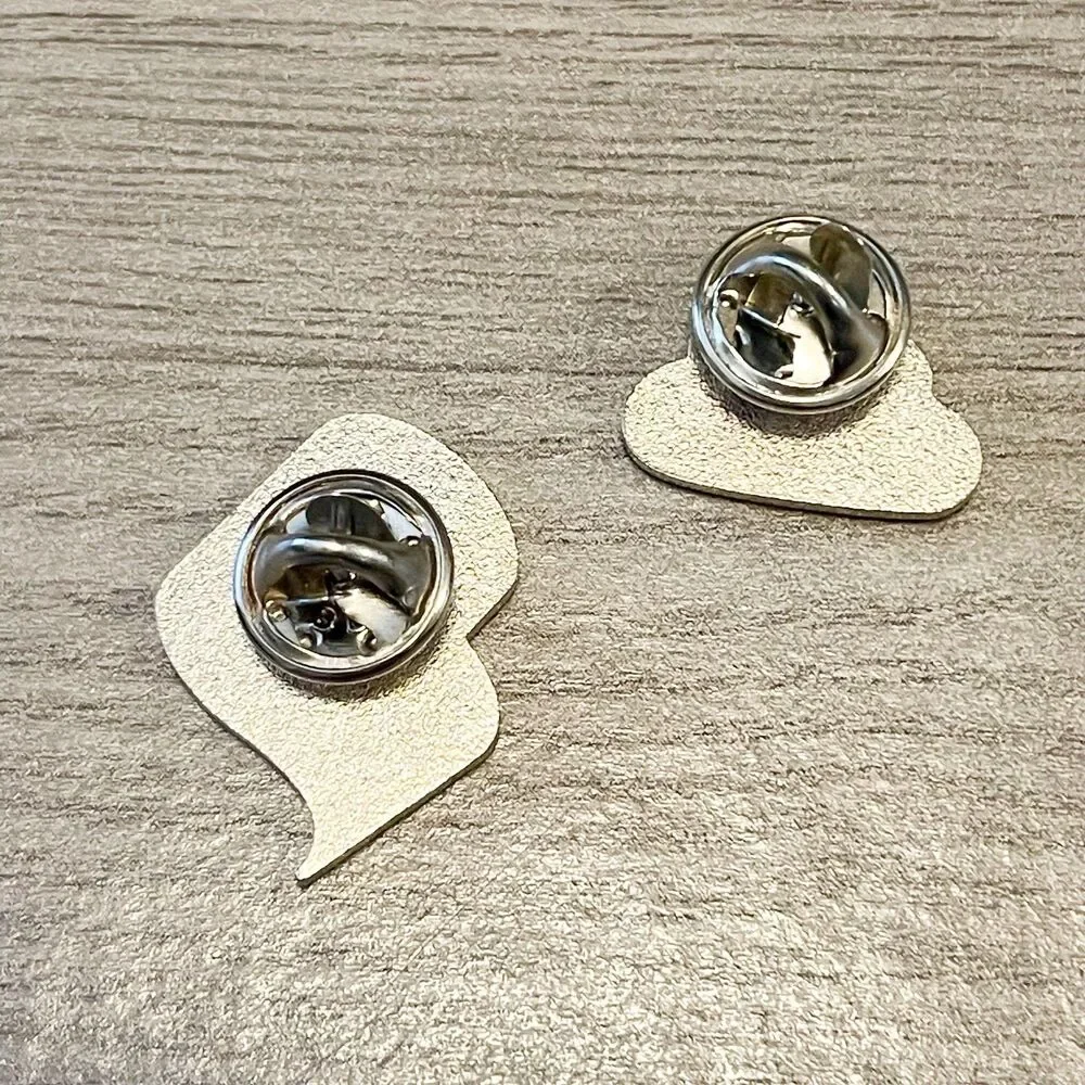 Cute Kawaii Toilet Paper & Poop Enamel Lapel Pins Set of 2 Funny Bathroom